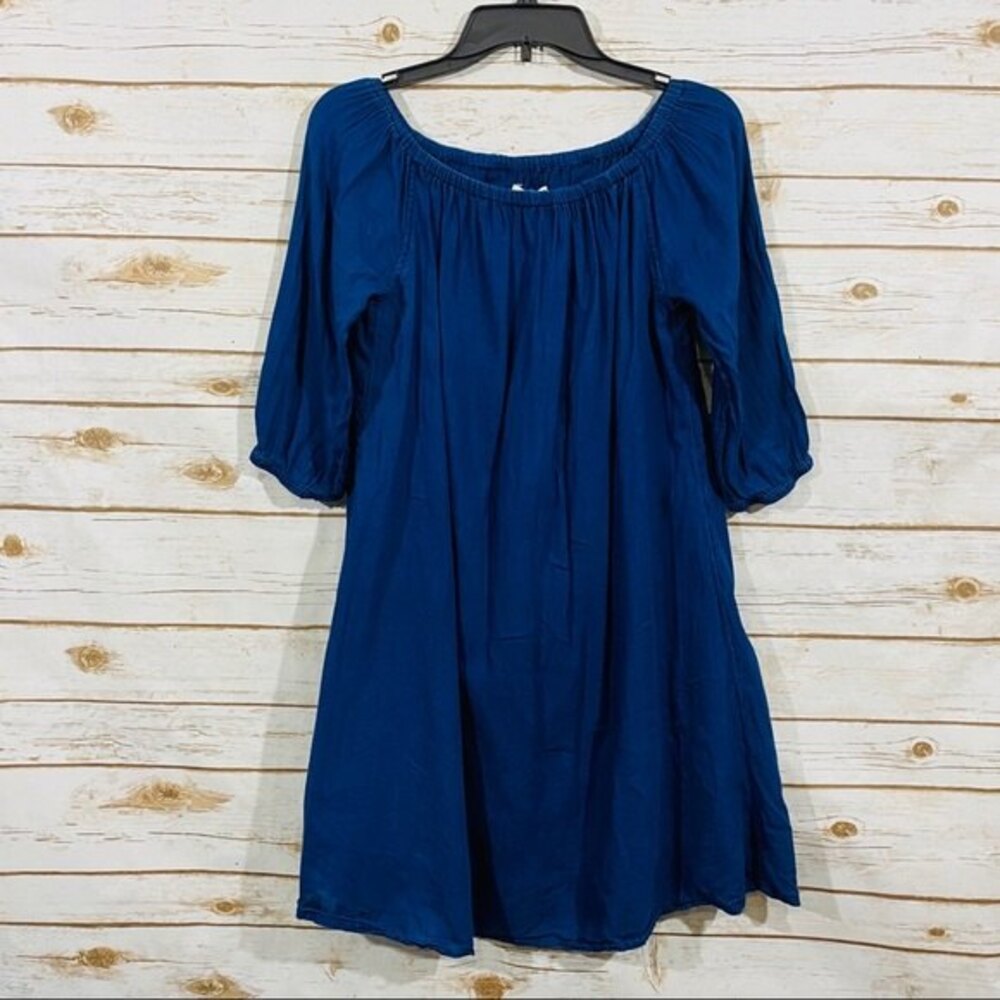 Madewell Off‎ The Shoulder Chambray Mini  Dress Size XS